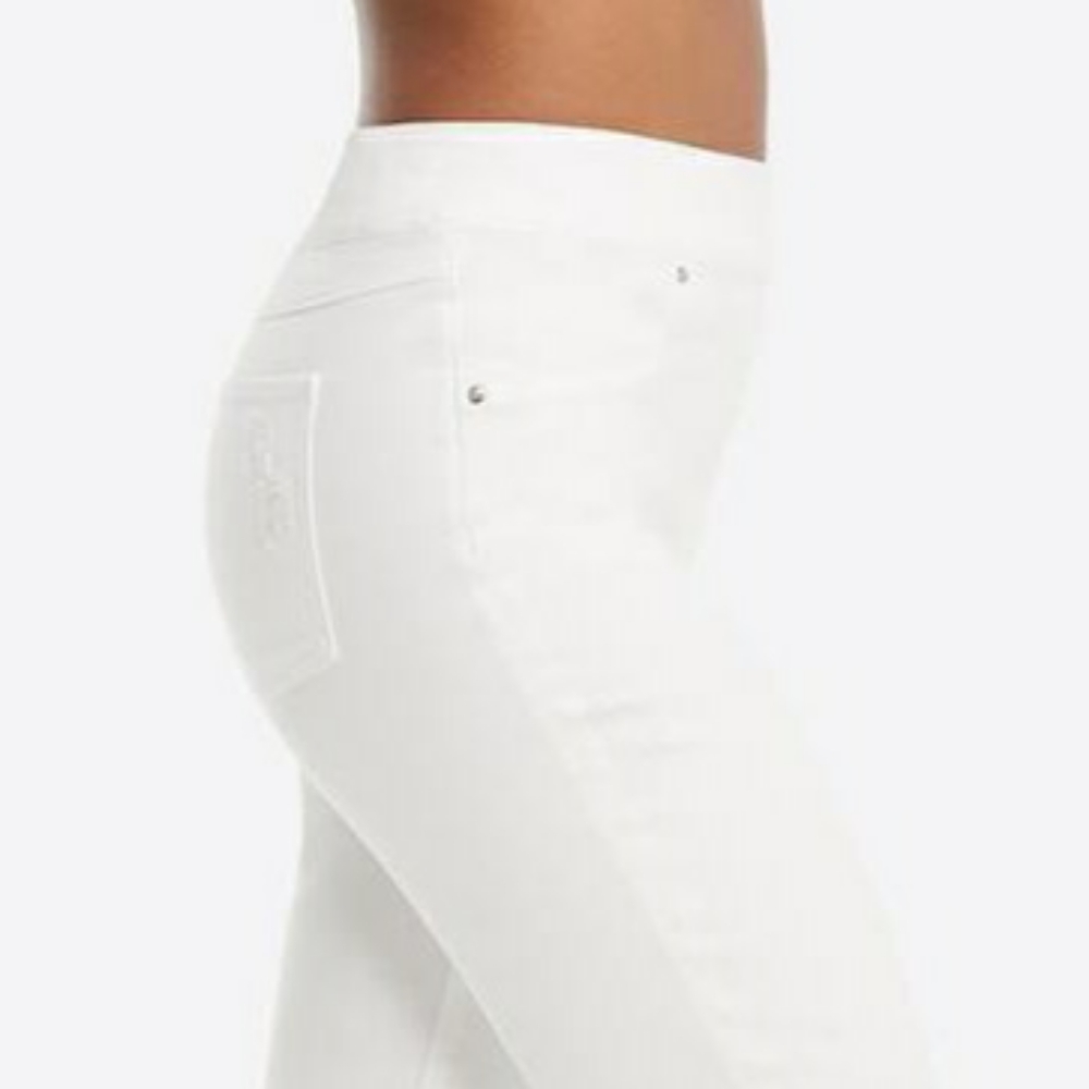 Spanx White Skinny Distressed Pants